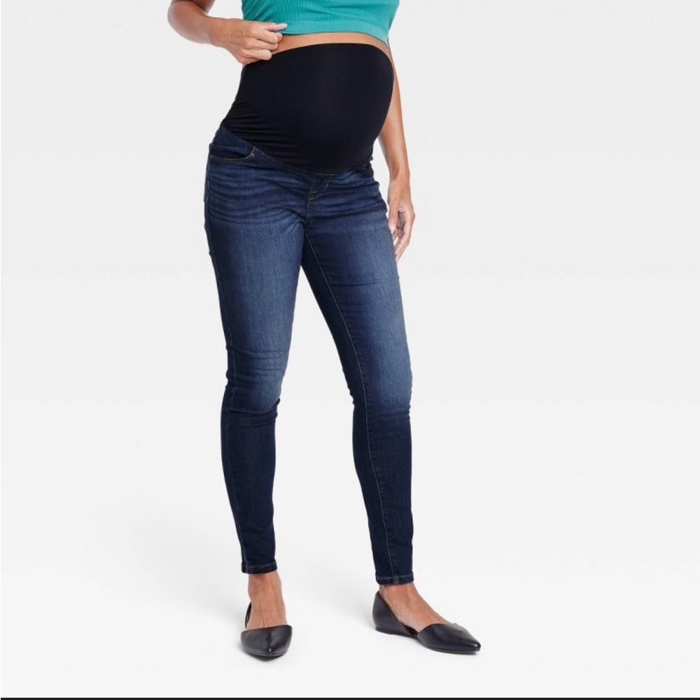 Maternity Dark Blue Skinny Jeans